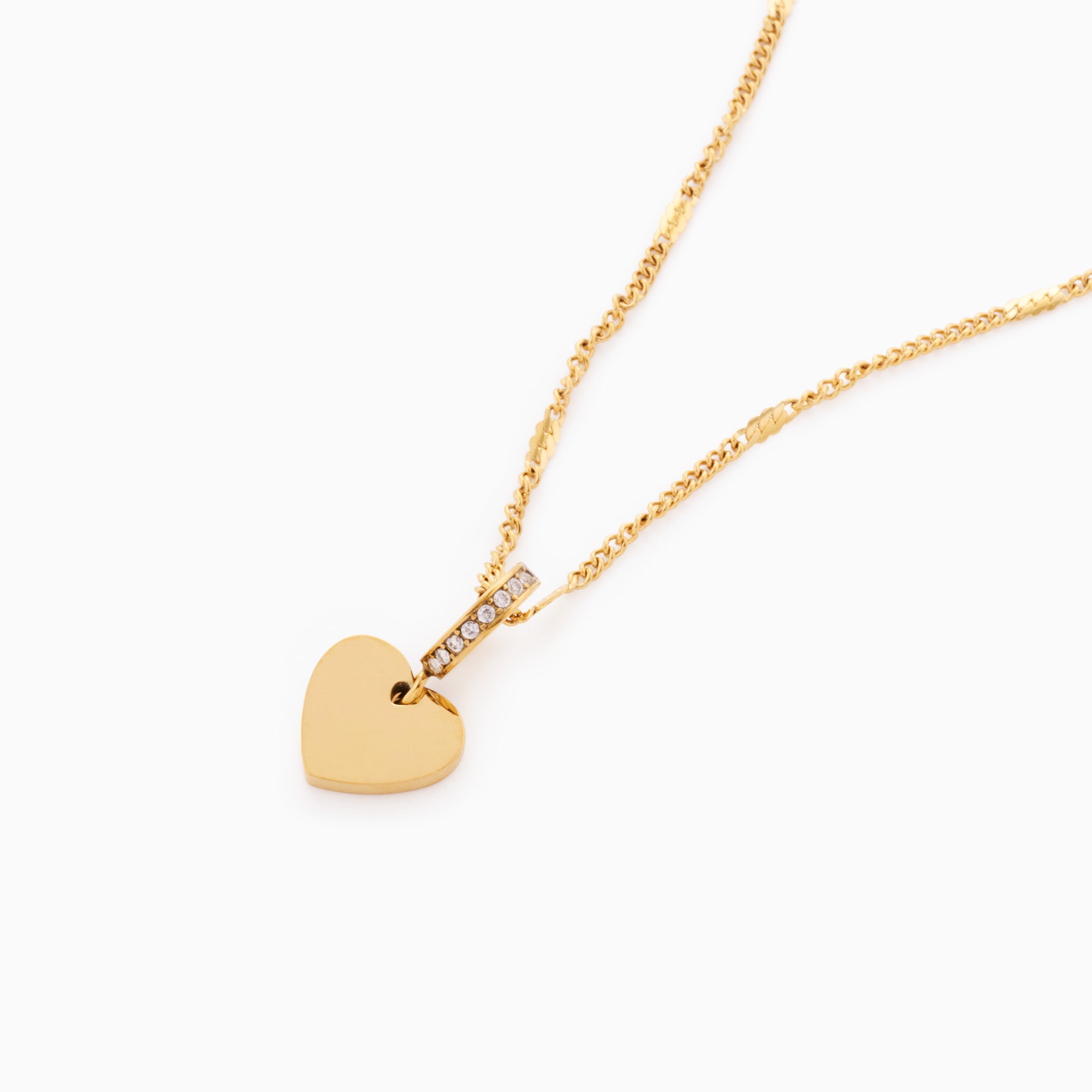 HEARTFELT ENGRAVABLE NECKLACE best gold plated tarnish and water resistant piece by Irish Jewellery brand - Lynott Jewellery