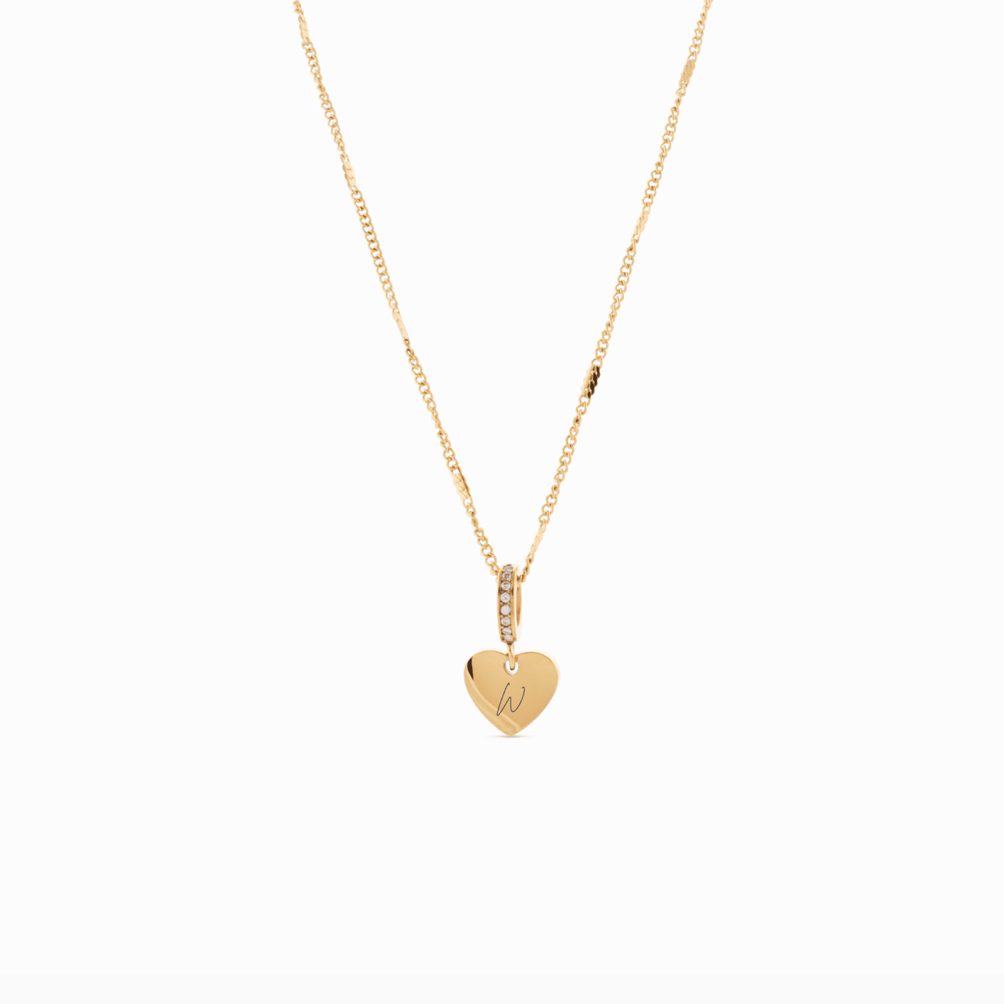 HEARTFELT ENGRAVABLE NECKLACE best gold plated tarnish and water resistant piece by Irish Jewellery brand - Lynott Jewellery