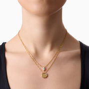 FOREVER YOURS ENGRAVABLE LAYERED ENGRAVABLE NECKLACE GOLD best gold plated tarnish and water resistant piece by Irish Jewellery brand - Lynott Jewellery