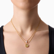 FOREVER YOURS ENGRAVABLE LAYERED ENGRAVABLE NECKLACE GOLD