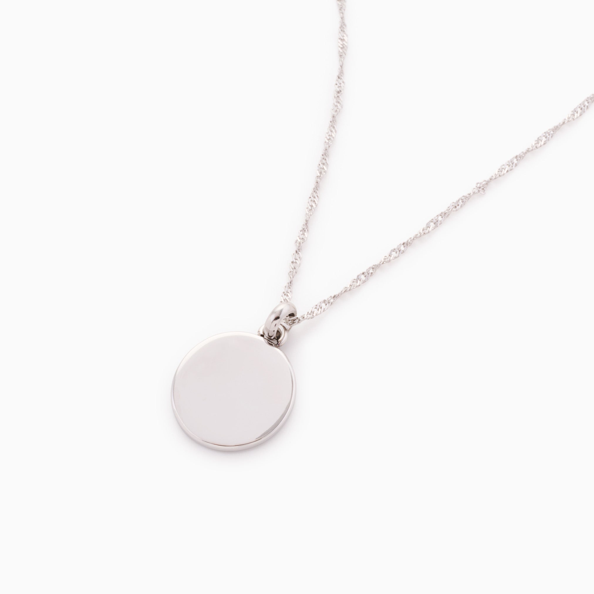 SIGNATURE ENGRAVABLE DISC NECKLACE best gold plated tarnish and water resistant piece by Irish Jewellery brand - Lynott Jewellery