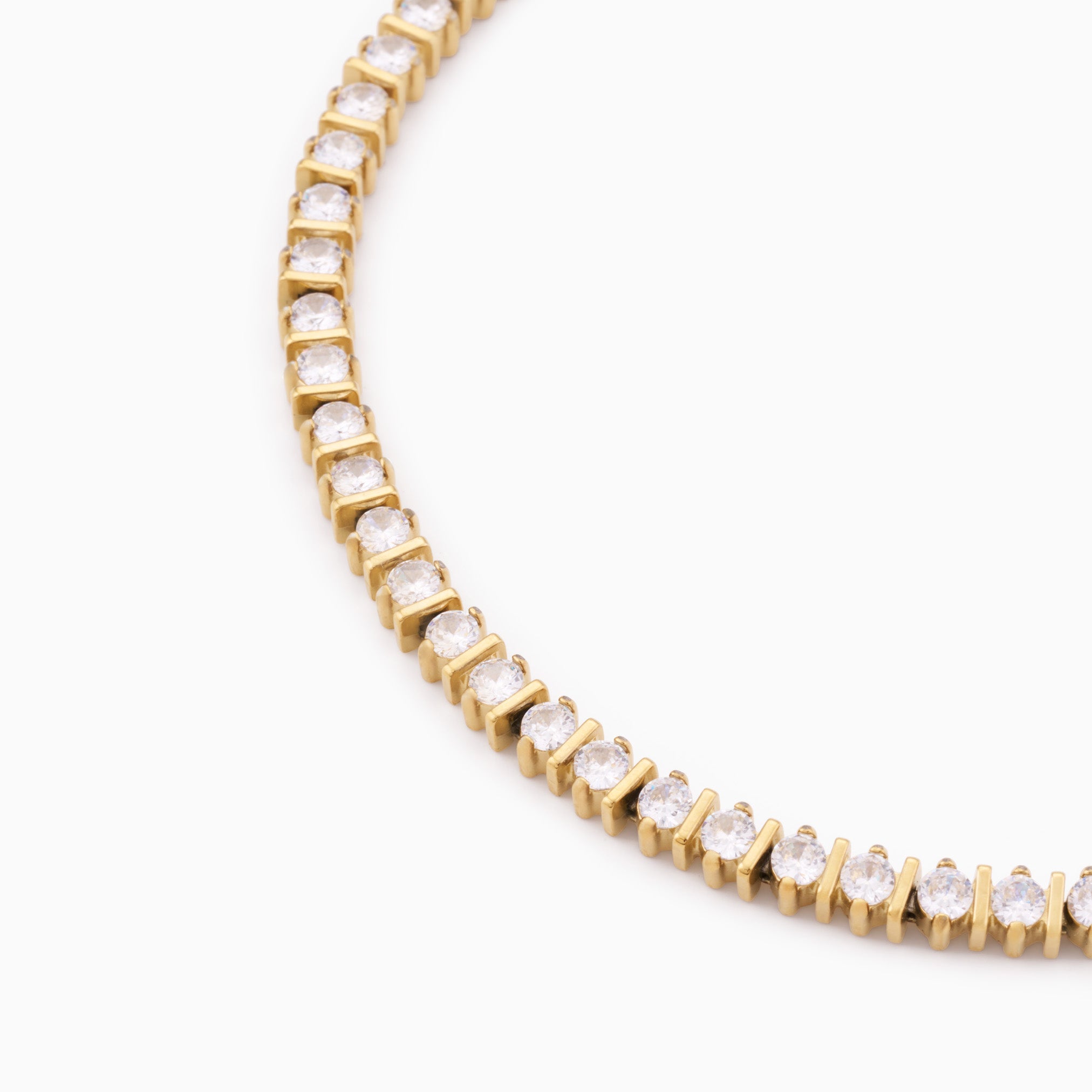 LARA CRYSTAL TENNIS BRACELET best gold plated tarnish and water resistant piece by Irish Jewellery brand - Lynott Jewellery