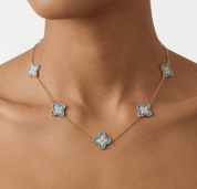 PASSIONATE BLUE NECKLACE best gold plated tarnish and water resistant piece by Irish Jewellery brand - Lynott Jewellery