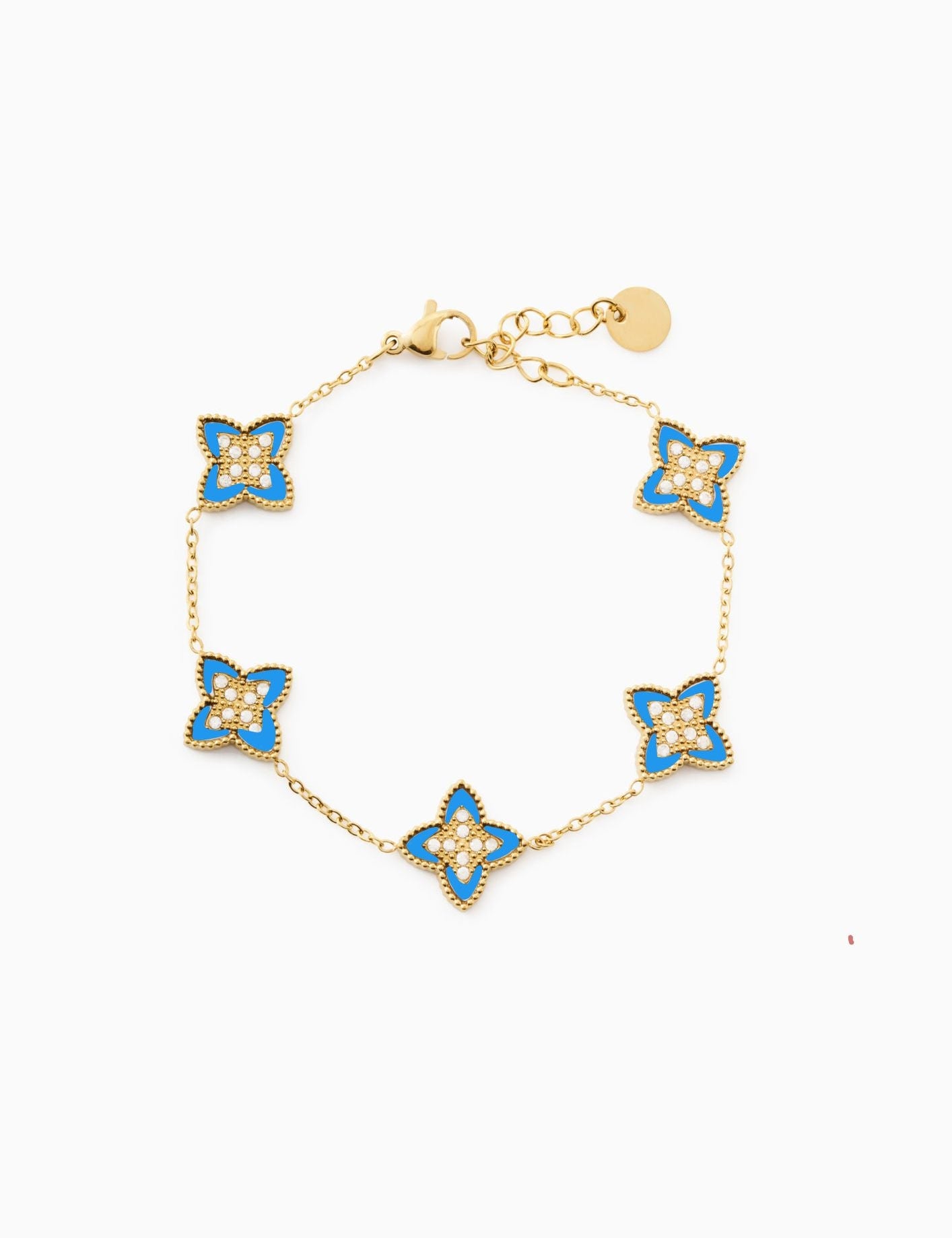 PASSIONATE BLUE BRACELET best gold plated tarnish and water resistant piece by Irish Jewellery brand - Lynott Jewellery