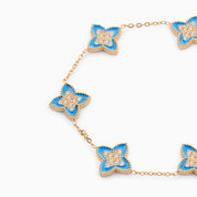 PASSIONATE BLUE BRACELET best gold plated tarnish and water resistant piece by Irish Jewellery brand - Lynott Jewellery