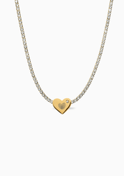 YOU ARE MY HEART ENGRAVABLE TENNIS NECKLACE best gold plated tarnish and water resistant piece by Irish Jewellery brand - Lynott Jewellery