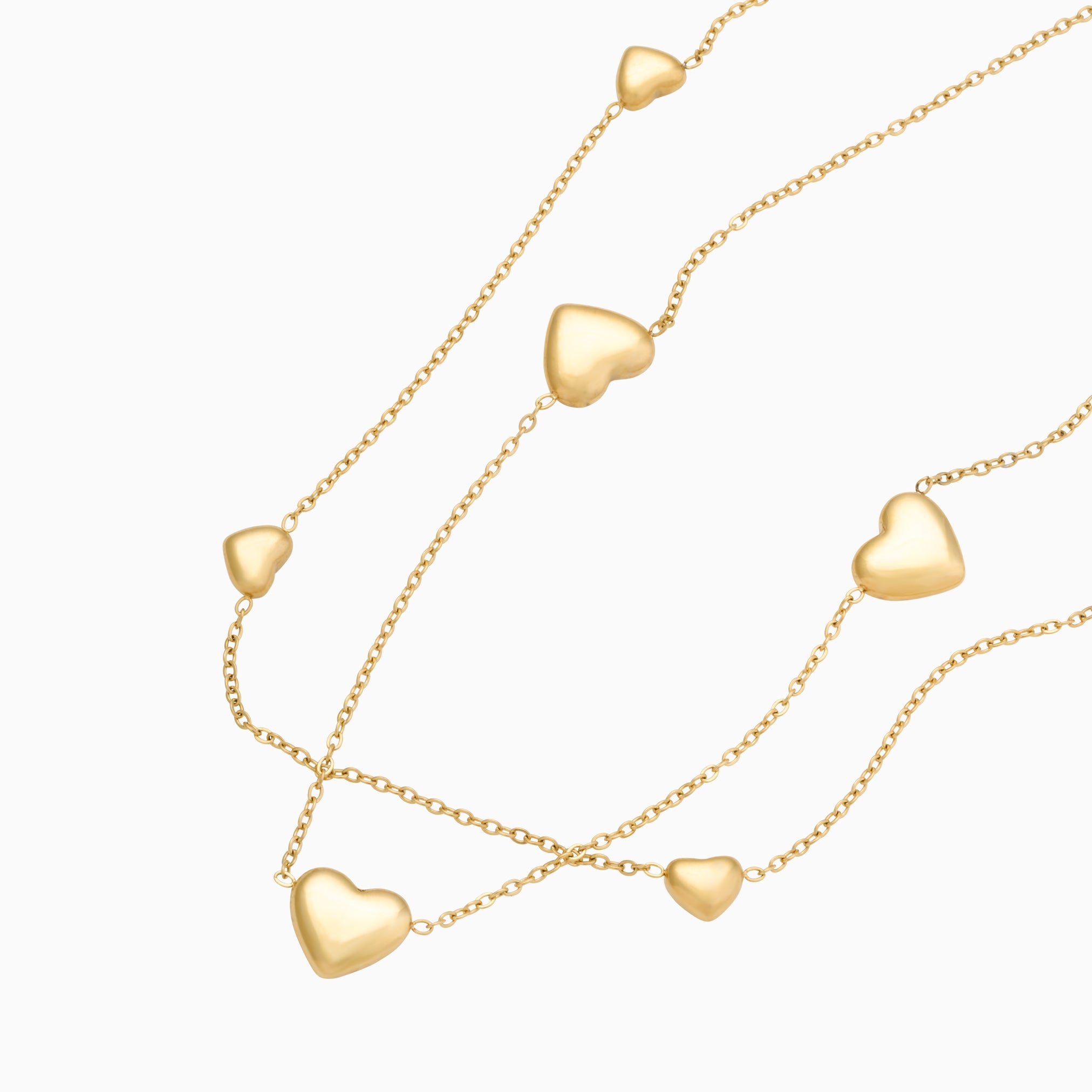 INFINITY HEART LAYERED NECKLACE best gold plated tarnish and water resistant piece by Irish Jewellery brand - Lynott Jewellery