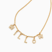 PERSONALISED NAME NECKLACE best gold plated tarnish and water resistant piece by Irish Jewellery brand - Lynott Jewellery
