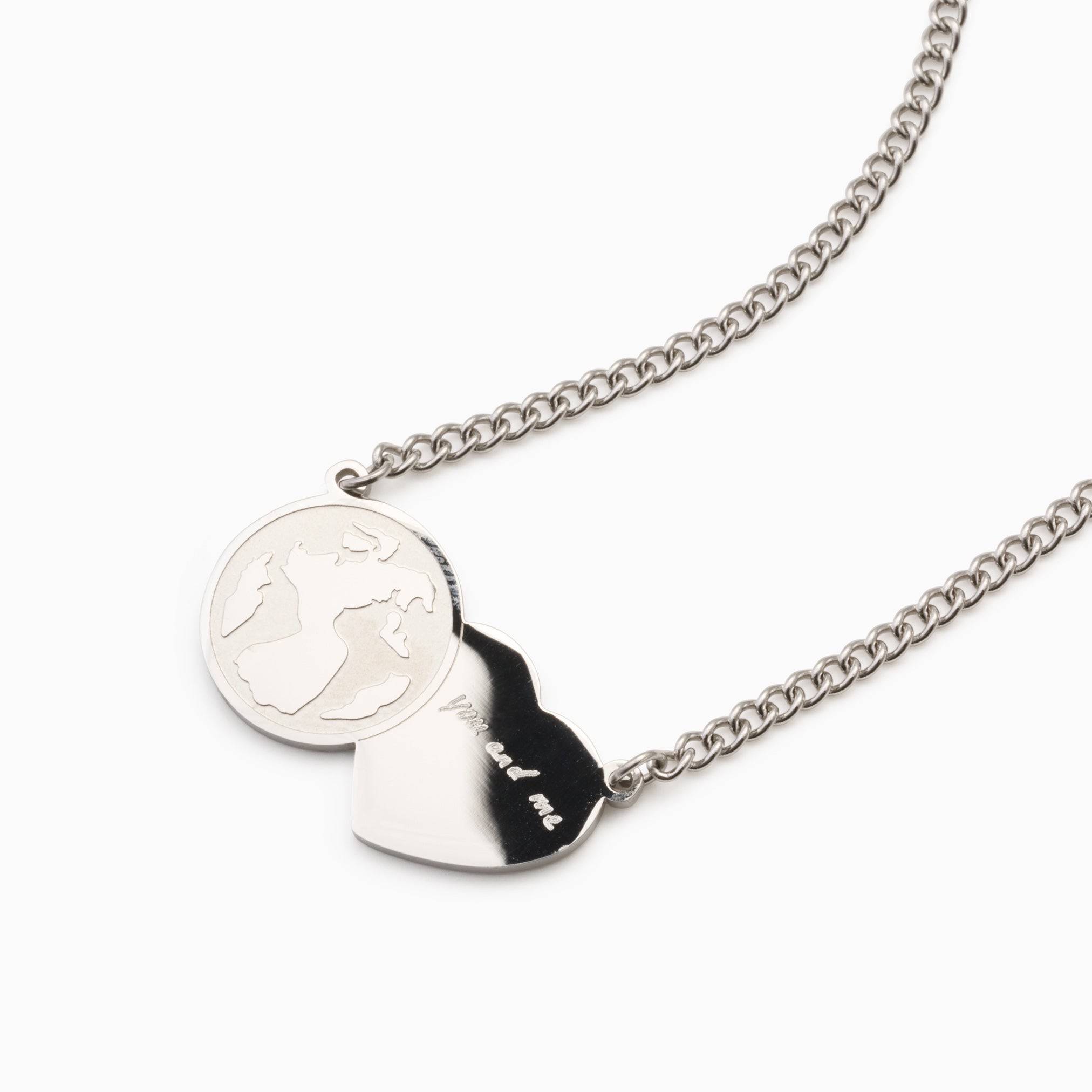 YOU ARE MY WORLD ENGRAVABLE NECKLACE best gold plated tarnish and water resistant piece by Irish Jewellery brand - Lynott Jewellery