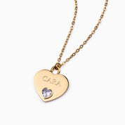 EVERLASTING HEART ENGRAVABLE NECKLACE best gold plated tarnish and water resistant piece by Irish Jewellery brand - Lynott Jewellery