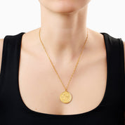 LUNAR GLOW ENGRAVABLE NECKLACE best gold plated tarnish and water resistant piece by Irish Jewellery brand - Lynott Jewellery