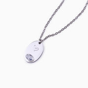 THE PROMISE OVAL ENGRAVABLE NECKLACE best gold plated tarnish and water resistant piece by Irish Jewellery brand - Lynott Jewellery