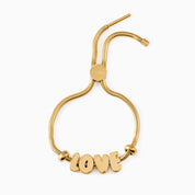 BUBBLE NAME BRACELET best gold plated tarnish and water resistant piece by - Lynott Jewellery