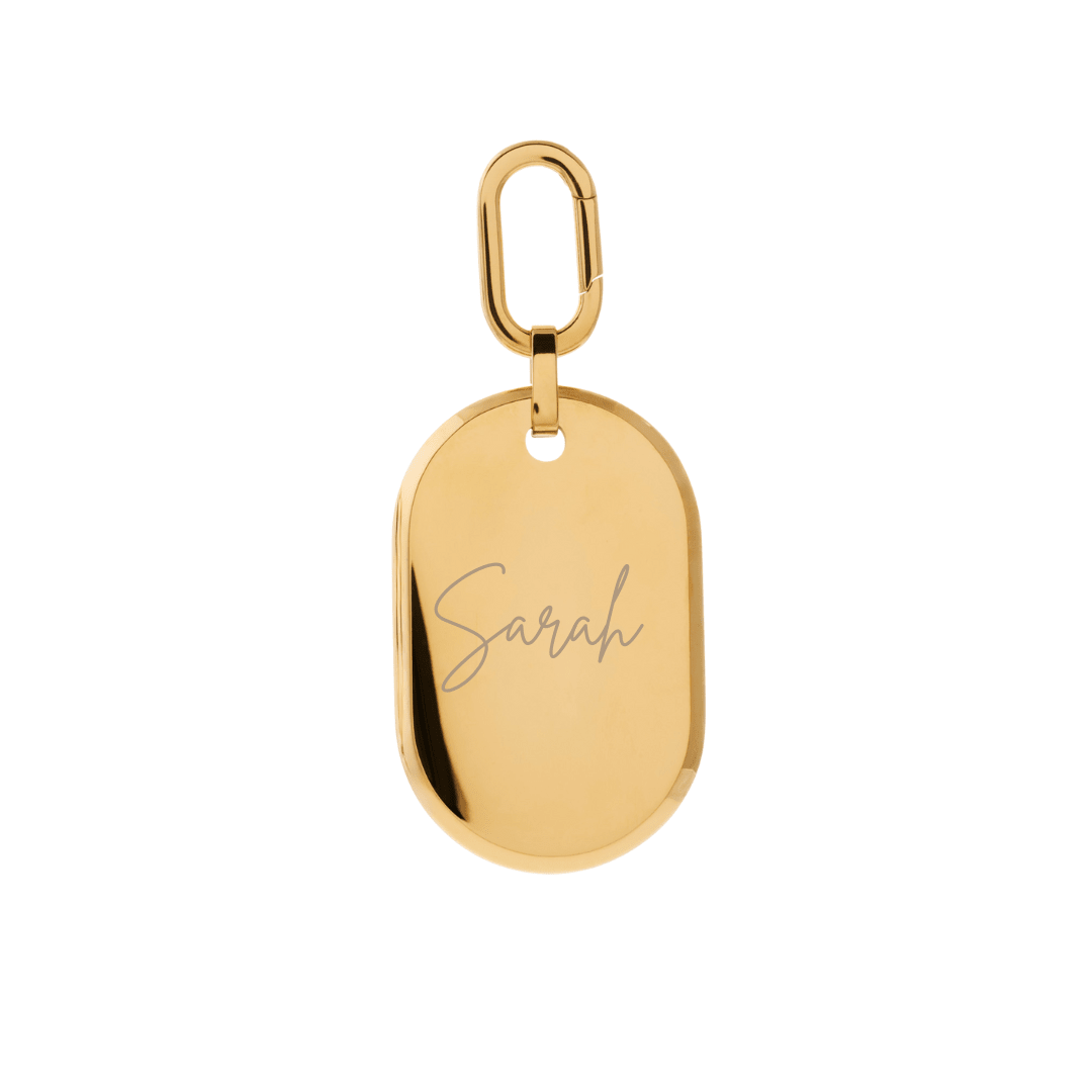 LYNOTT ENGRAVABLE KEY RING best gold plated tarnish and water resistant piece by Irish Jewellery brand - Lynott Jewellery