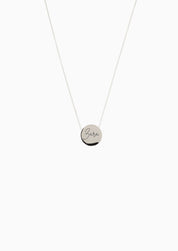 DROP DISC ENGRAVABLE NECKLACE best gold plated tarnish and water resistant piece by Irish Jewellery brand - Lynott Jewellery