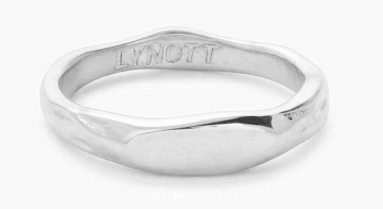 EVERAFTER ENGRAVABLE THIN BAND best gold plated tarnish and water resistant piece by Irish Jewellery brand - Lynott Jewellery