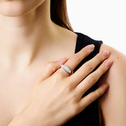 WHISPERING CLOVER ENGRAVABLE RING best gold plated tarnish and water resistant piece by Irish Jewellery brand - Lynott Jewellery