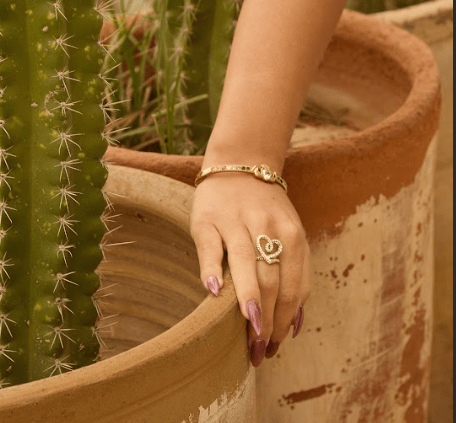 MEGAN FORTE CLARKE JUST A GIRL ADJUSTABLE RING best gold plated tarnish and water resistant piece by Irish Jewellery brand - Lynott Jewellery