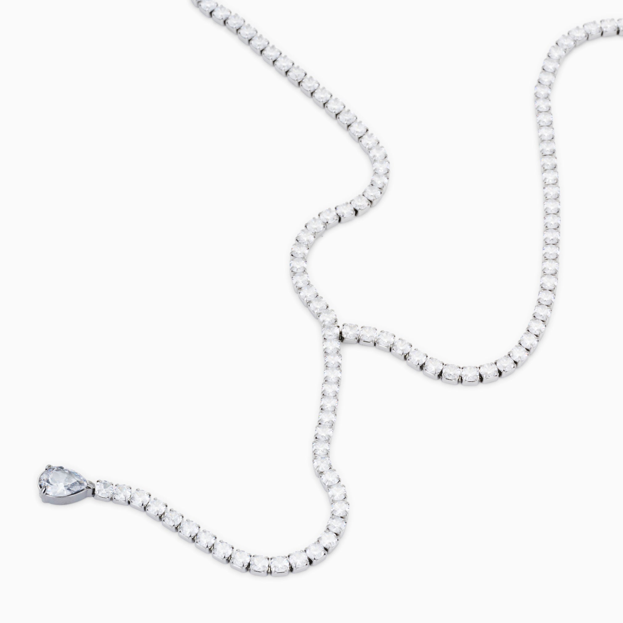 VIBES DROP DOWN TENNIS NECKLACE best gold plated tarnish and water resistant piece by Irish Jewellery brand - Lynott Jewellery