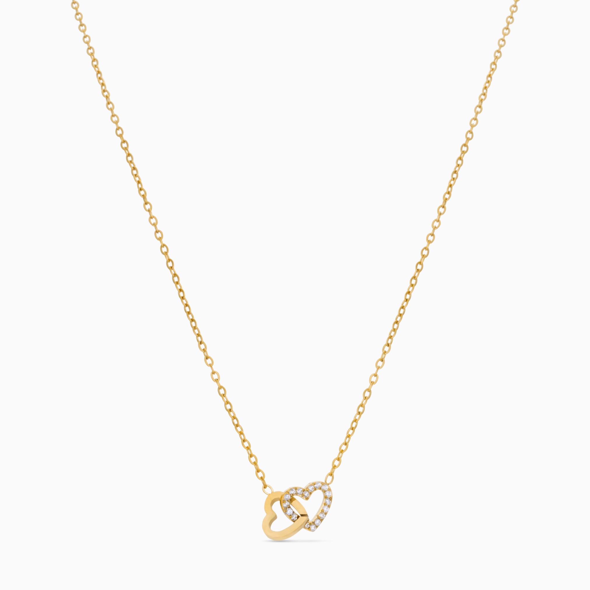 INFINITY HEART NECKLACE best gold plated tarnish and water resistant piece by Irish Jewellery brand - Lynott Jewellery