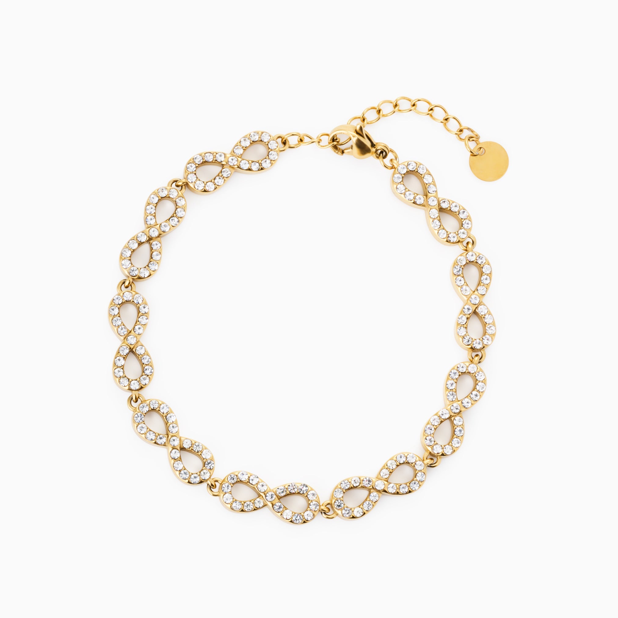 FOREVER INFINITY BRACELET best gold plated tarnish and water resistant piece by Irish Jewellery brand - Lynott Jewellery