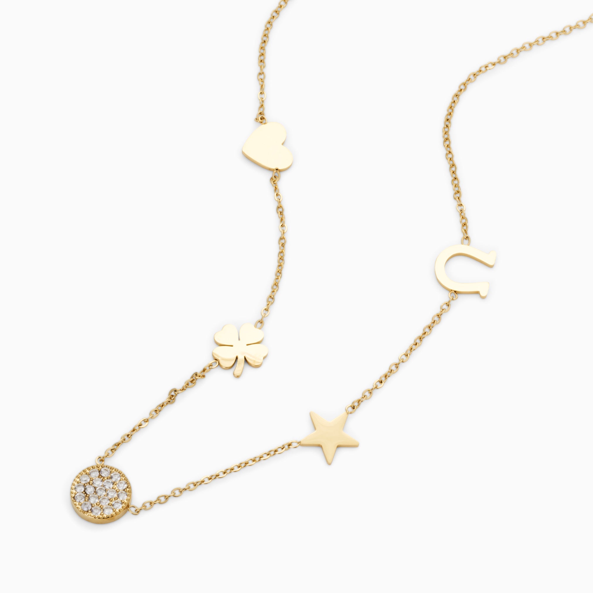 LUCK OF IRISH NECKLACE best gold plated tarnish and water resistant piece by Irish Jewellery brand - Lynott Jewellery