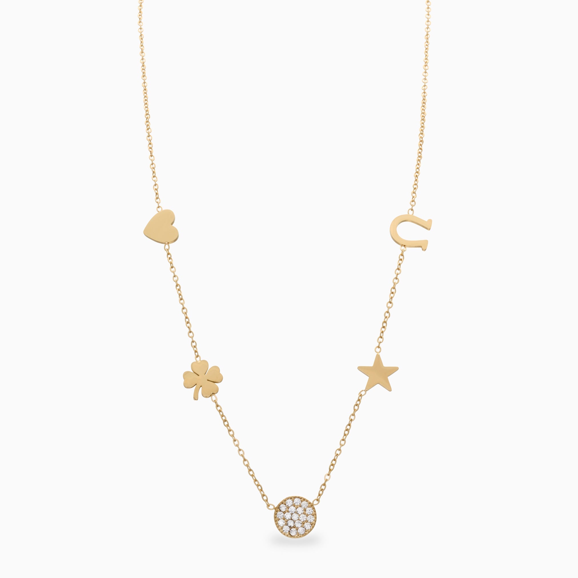 LUCK OF IRISH NECKLACE best gold plated tarnish and water resistant piece by Irish Jewellery brand - Lynott Jewellery