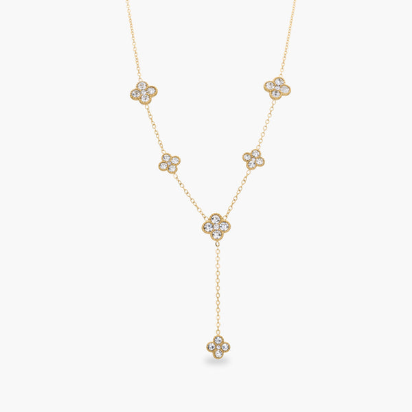 TOTAL GLAM DROP DOWN NECKLACE best gold plated tarnish and water resistant piece by Irish Jewellery brand - Lynott Jewellery
