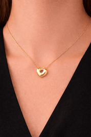 BUBBLE HEART NECKLACE best gold plated tarnish and water resistant piece by Irish Jewellery brand - Lynott Jewellery