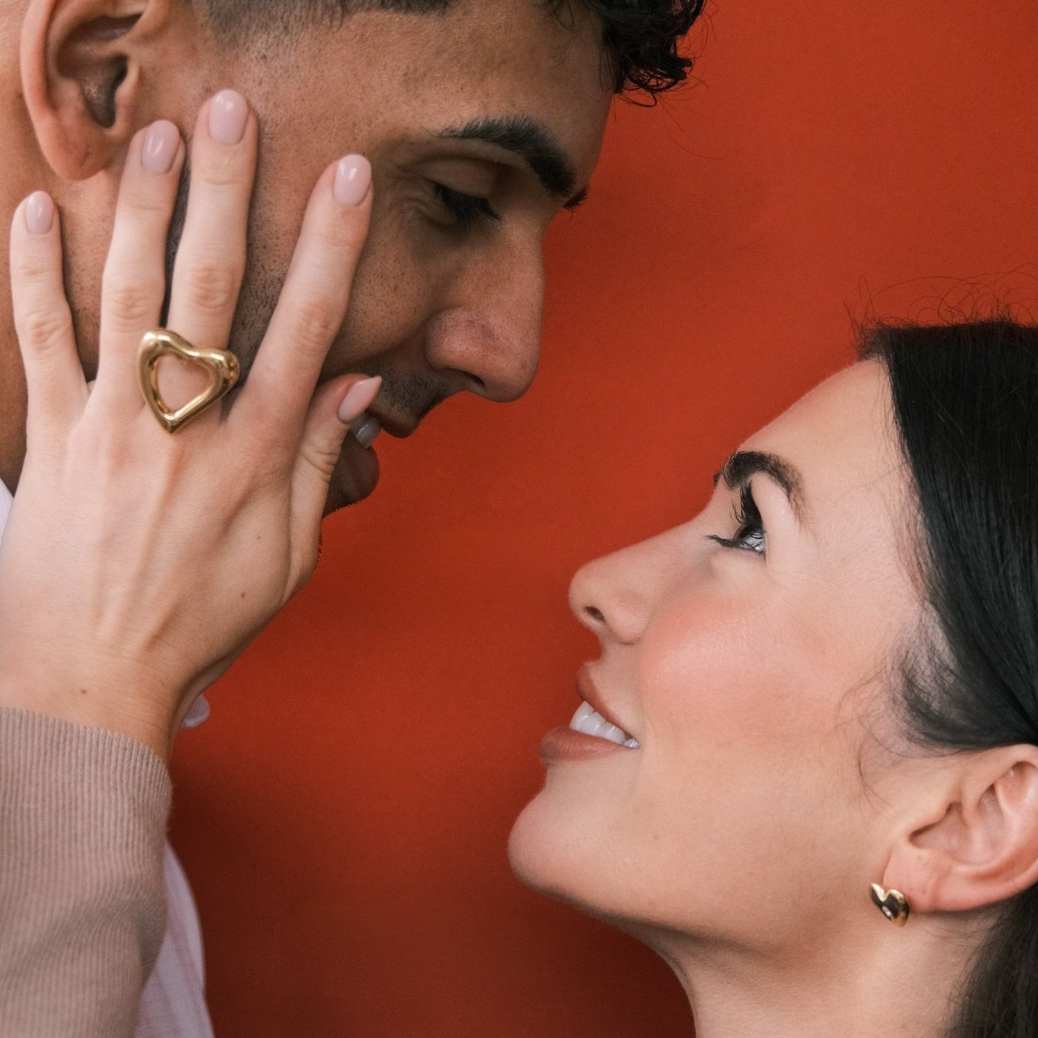 HEART CHUNKY ADJUSTABLE RING best gold plated tarnish and water resistant piece by Irish Jewellery brand - Lynott Jewellery