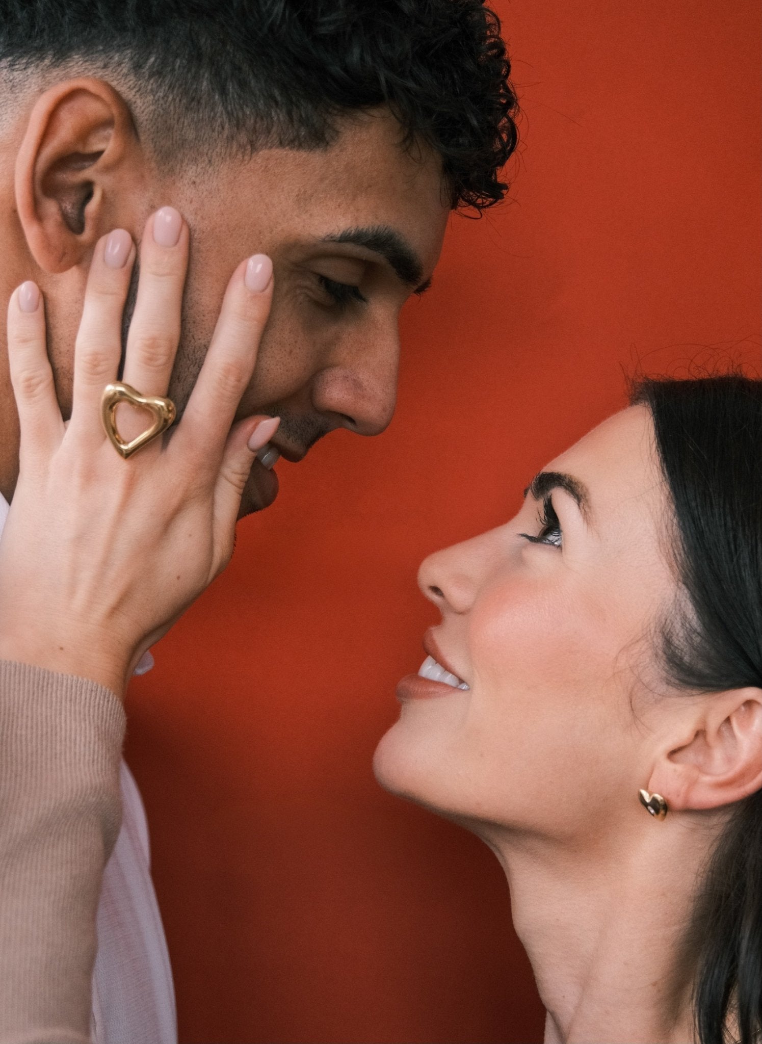 HEART CHUNKY ADJUSTABLE RING best gold plated tarnish and water resistant piece by Irish Jewellery brand - Lynott Jewellery