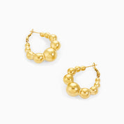 CHUNKY BUBBLE HOOP best gold plated tarnish and water resistant piece by Irish Jewellery brand - Lynott Jewellery