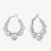 CHUNKY BUBBLE HOOP best gold plated tarnish and water resistant piece by Irish Jewellery brand - Lynott Jewellery