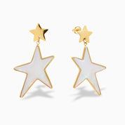 STARSTRUCK ENAMEL DROP DOWN EARRING best gold plated tarnish and water resistant piece by Irish Jewellery brand - Lynott Jewellery