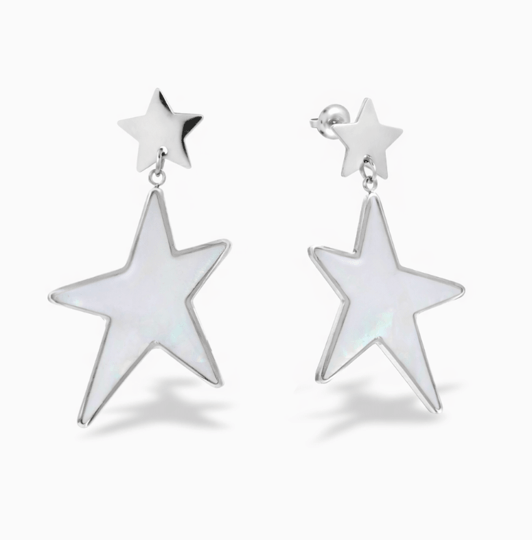 STARSTRUCK ENAMEL DROP DOWN EARRING best gold plated tarnish and water resistant piece by Irish Jewellery brand - Lynott Jewellery