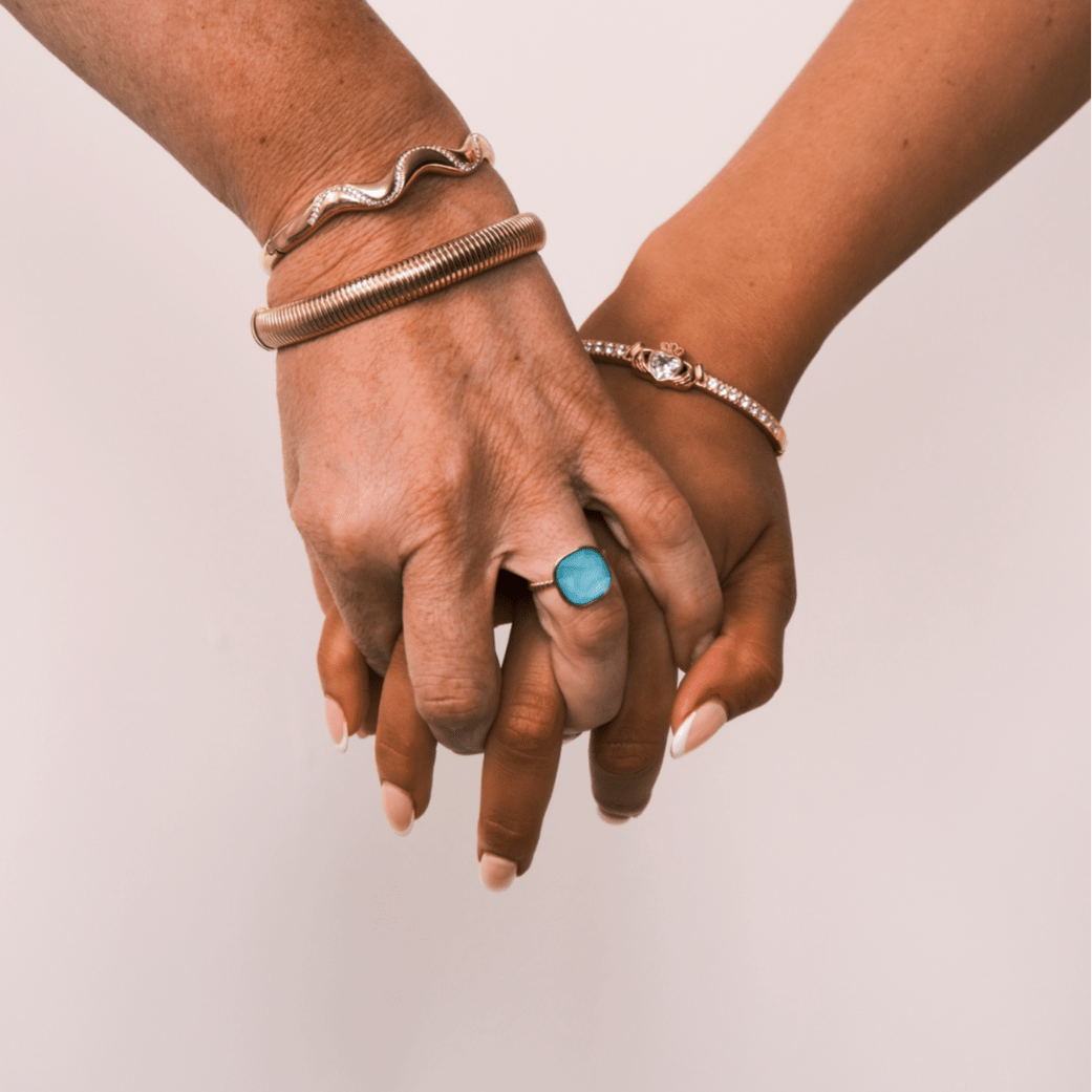 PASTEL BLUE BABY ADJUSTABLE RING best gold plated tarnish and water resistant piece by Irish Jewellery brand - Lynott Jewellery