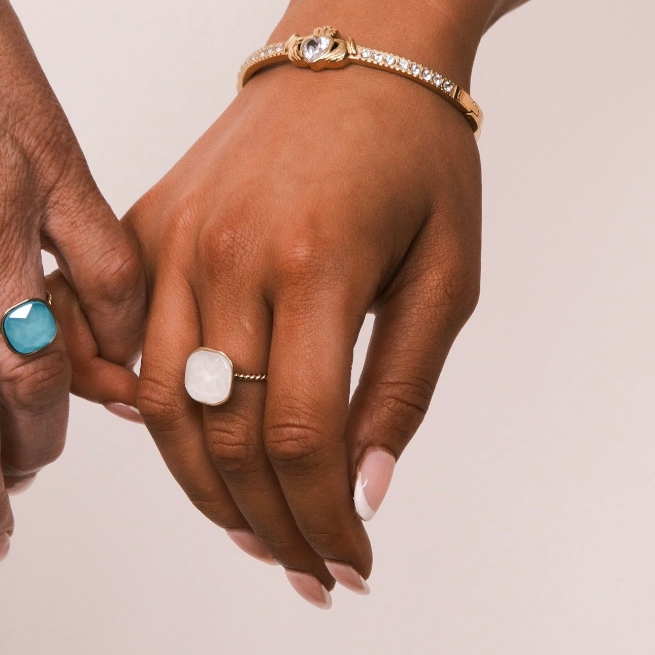 PASTEL BABY MOON ADJUSTABLE RING best gold plated tarnish and water resistant piece by Irish Jewellery brand - Lynott Jewellery