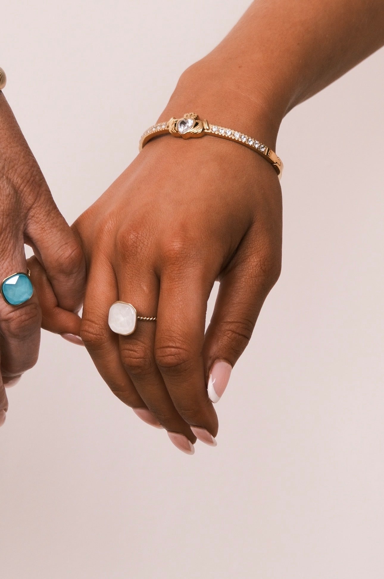 PASTEL BABY MOON ADJUSTABLE RING best gold plated tarnish and water resistant piece by Irish Jewellery brand - Lynott Jewellery