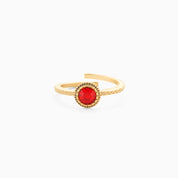 ROYAL RED ADJUSTABLE RING best gold plated tarnish and water resistant piece by Irish Jewellery brand - Lynott Jewellery