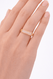 SPARKLE BLOCK ADJUSTABLE RING best gold plated tarnish and water resistant piece by Irish Jewellery brand - Lynott Jewellery