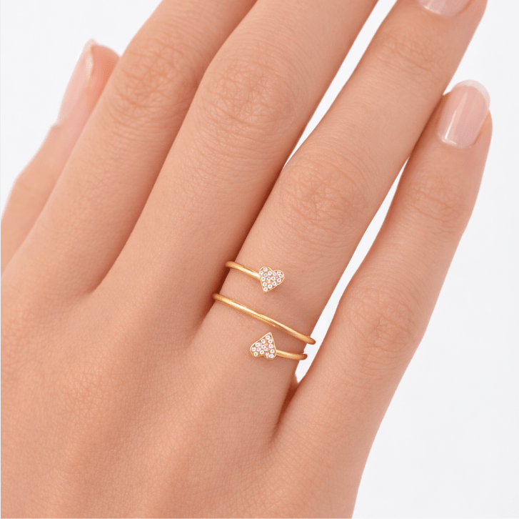 LOVE SPIRAL ADJUSTABLE RING best gold plated tarnish and water resistant piece by Irish Jewellery brand - Lynott Jewellery
