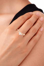 PRETTY PLEASE DIAMOND RING best gold plated tarnish and water resistant piece by Irish Jewellery brand - Lynott Jewellery