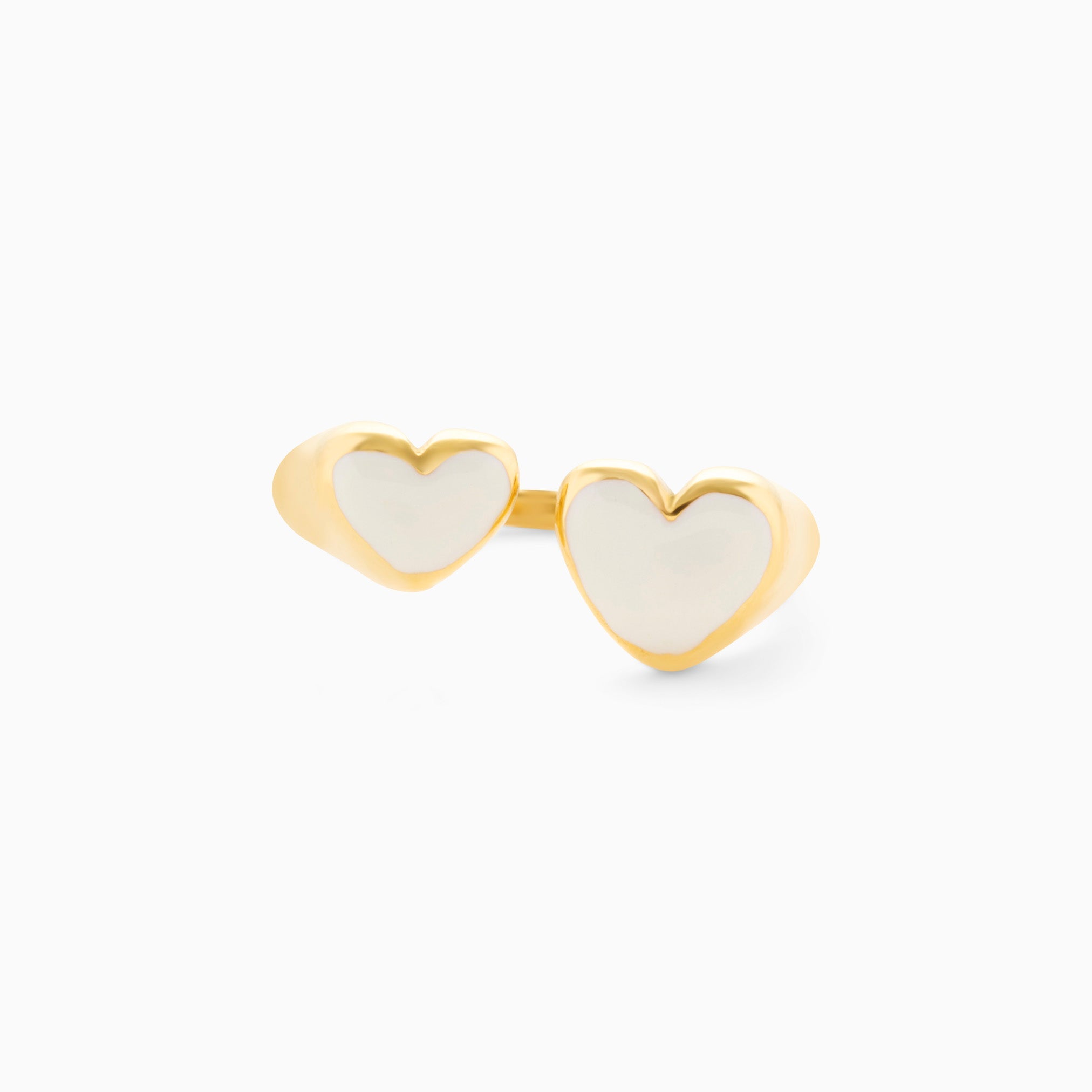 ENAMEL HEART ADJUSTABLE RING best gold plated tarnish and water resistant piece by Irish Jewellery brand - Lynott Jewellery