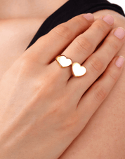 ENAMEL HEART ADJUSTABLE RING best gold plated tarnish and water resistant piece by Irish Jewellery brand - Lynott Jewellery