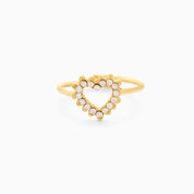 MINI HEART PINKY RING best gold plated tarnish and water resistant piece by Irish Jewellery brand - Lynott Jewellery