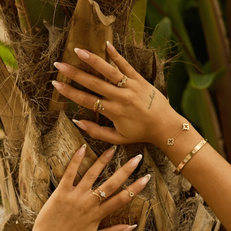 POP OF PINKY CHARM RING best gold plated tarnish and water resistant piece by Irish Jewellery brand - Lynott Jewellery