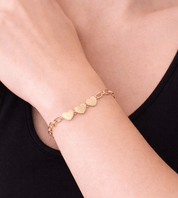 RACHEL GORRY TRUE HEART ENGRAVABLE BRACELET best gold plated tarnish and water resistant piece by Irish Jewellery brand - Lynott Jewellery