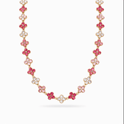 TOTAL GLAM CRYSTAL PINK NECKLACE best gold plated tarnish and water resistant piece by Irish Jewellery brand - Lynott Jewellery