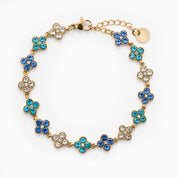 TOTAL GLAM BLUE BRACELET best gold plated tarnish and water resistant piece by Irish Jewellery brand - Lynott Jewellery