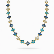 TOTAL GLAM BLUE NECKLACE best gold plated tarnish and water resistant piece by Irish Jewellery brand - Lynott Jewellery